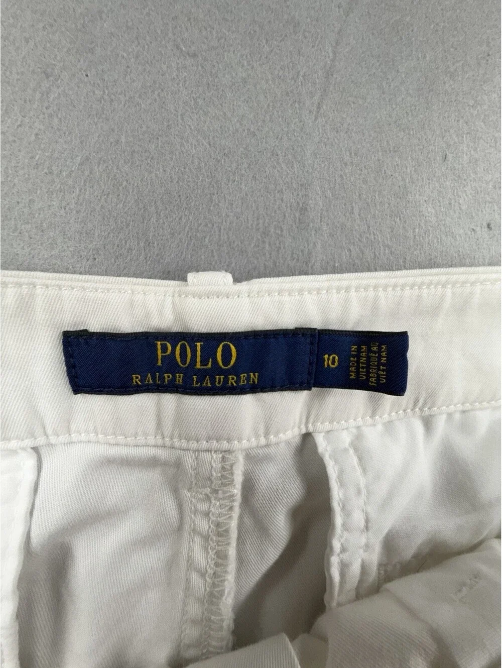 Polo Ralph Lauren White Chino Shorts Women's Size 6 Cotton Twill Preppy Classic